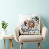 New Year Winter Photo in Blueスタイル クッション (椅子)