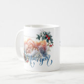 New Year Winter Photo in Blueスタイル コーヒーマグカップ (正面左)