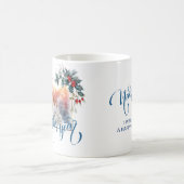 New Year Winter Photo in Blueスタイル コーヒーマグカップ (中央)