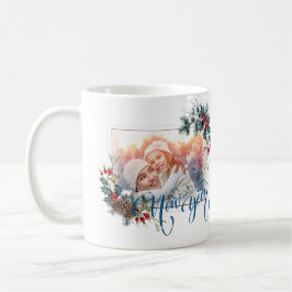 New Year Winter Photo in Blueスタイル コーヒーマグカップ