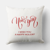 New Year Winter Photo in Redスタイル クッション (裏面)