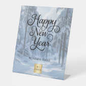 New Year winter wonderland snow business logo 台座サイン (正面)