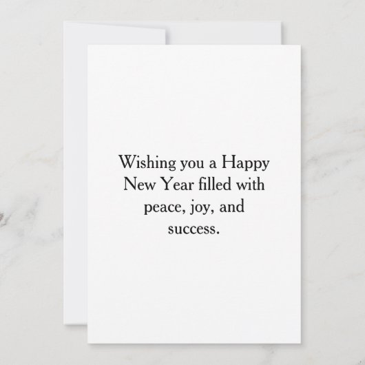 New Year Wishing 招待状 (裏面)