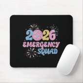 New Years 2026 Eve Emergency Squad Disco Ball Fire マウスパッド (マウス)