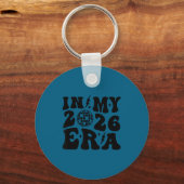 New Year's 2026 Retro Trendy Disco Ball Groovy Cut キーホルダー (正面)