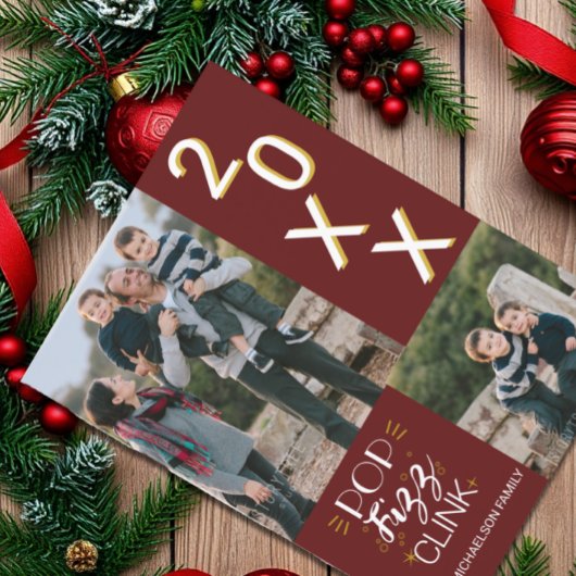 New Year's 2 Photo Family  シーズンカード