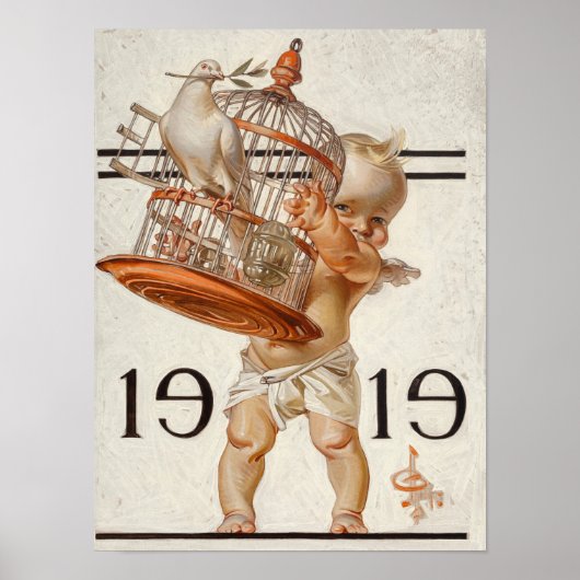 New Year's Baby, 1919 by J. C. Leyendecker ポスター (正面)