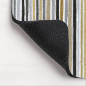 New Year's Blue Gold Black Stripes マウスパッド (コーナー)