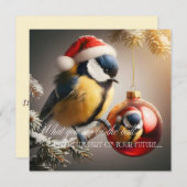 New Year's card with a bird (正面/裏面)