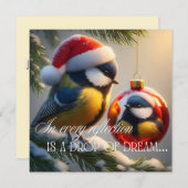 New Year's card with a bird (正面/裏面)