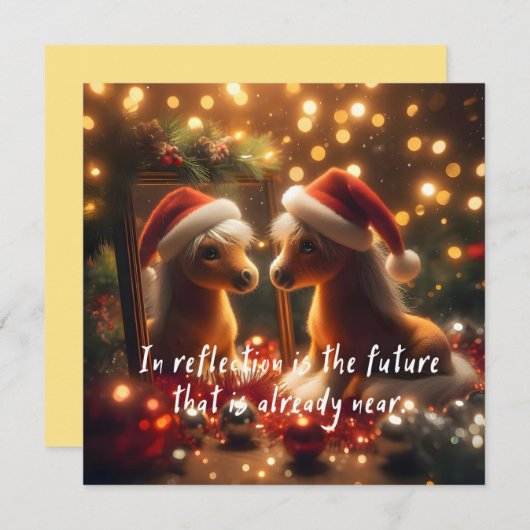 New Year's card with a cute horse (正面/裏面)