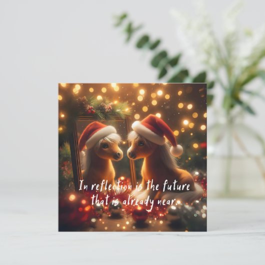 New Year's card with a cute horse (スタンド正面)