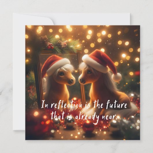 New Year's card with a cute horse (正面)