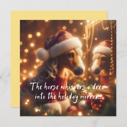 New Year's card with a cute horse (正面/裏面)