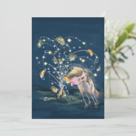 New Year's Card with a Horse and Carrot Firework 招待状 (スタンド正面)