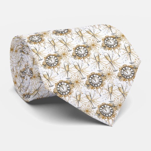 New Year's Champagne Glasses ネクタイ (ロール)