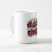 New Year's Champagne T-Shirt, Premium Ornate Toast コーヒーマグカップ (正面左)
