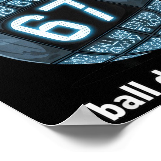 New Year's Day Ball Drop Countdown Funny Brainrot  ポスター (角)