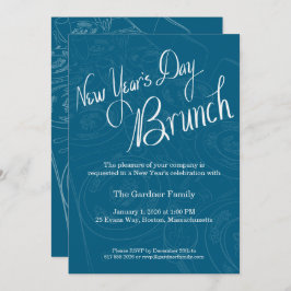 New Year's Day Brunch Tablescape Invitation 招待状