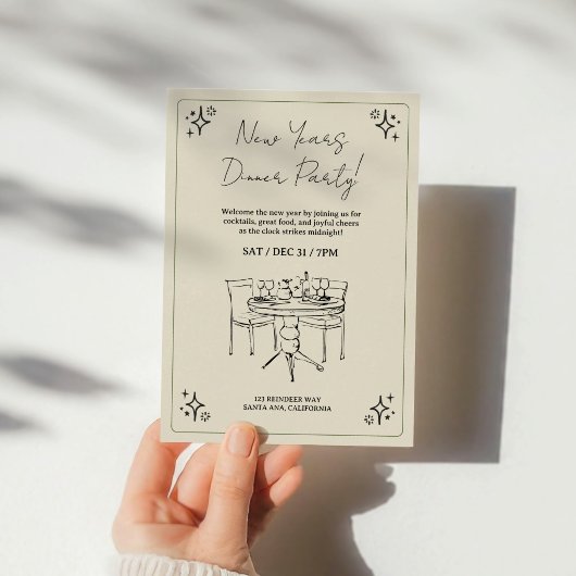 New Years Dinner Party 招待状