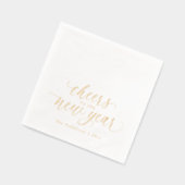 New Years Elegant Festive 2026 Gold 箔ナプキン (左)