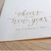 New Years Elegant Festive 2026 Gold 箔ナプキン