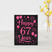 New Year's Eve 2026 Happy 67 Year Gen Z Funny Meme カード (黄色い花)