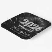 New Year's Eve 2026 Party Silver & Black ペーパープレート (傾斜あり)