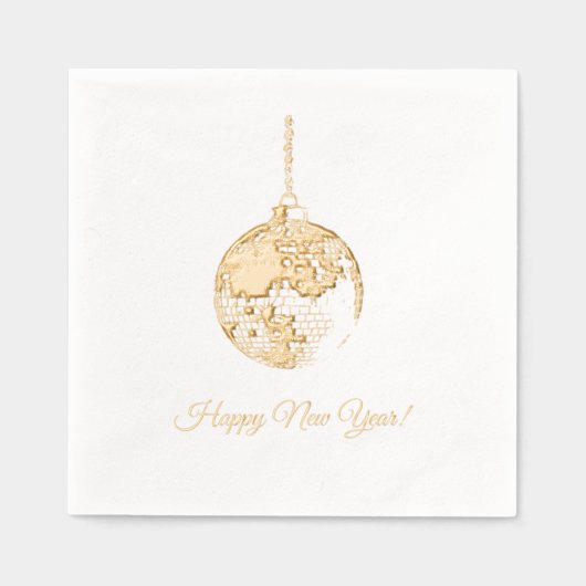 New Year's Eve Ball 箔ナプキン (正面)