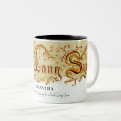 New Year's Eve Celebration Auld Lang Syne Quote ツートーンマグカップ (正面右)