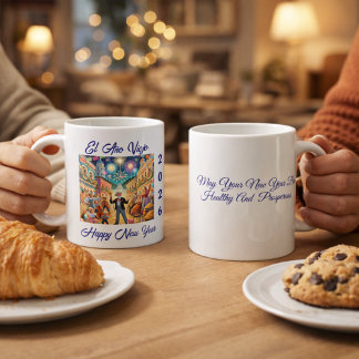 New Year's Eve Celebration El Año Viejo コーヒーマグカップ