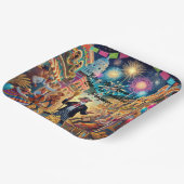 New Year's Eve Celebration El Año Viejo ペーパープレート (傾斜あり)