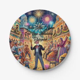 New Year's Eve Celebration El Año Viejo ペーパープレート