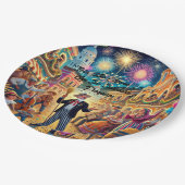 New Year's Eve Celebration El Año Viejo ペーパープレート (アングル)