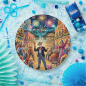 New Year's Eve Celebration El Año Viejo ペーパープレート (パーティー)