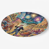 New Year's Eve Celebration El Año Viejo ペーパープレート (アングル)