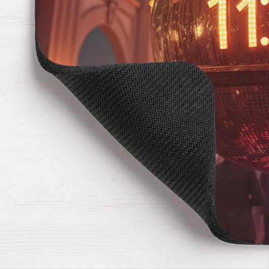 New Year's Eve Countdown Clock with Fireworks マウスパッド (コーナー)