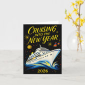 New Year's Eve Cruise 2026 Cruising Into The New Y カード (黄色い花)