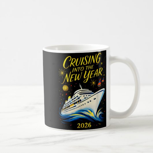 New Year's Eve Cruise 2026 Cruising Into The New Y コーヒーマグカップ (右)