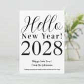 New Year's Eve Happy New Year Black and White シーズンカード (スタンド正面)