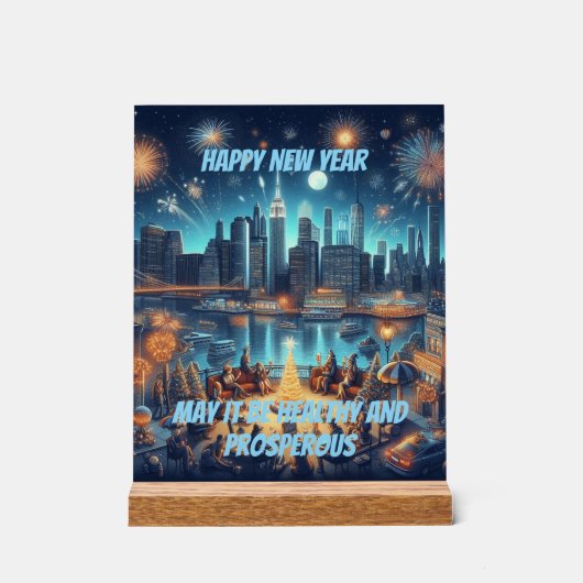 New Year's Eve in New York City アクリルサイン (正面)