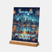 New Year's Eve in New York City アクリルサイン (傾斜)