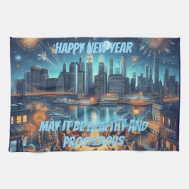 New Year's Eve in New York City キッチンタオル