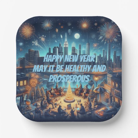 New Year's Eve in New York City ペーパープレート (正面)