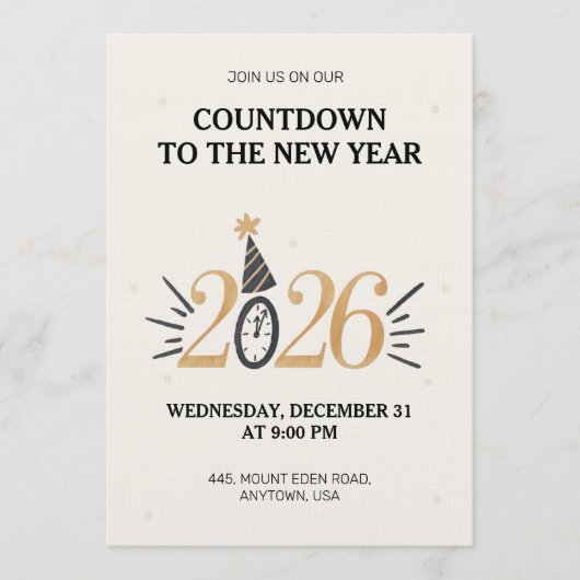 New Year's Eve invitation card 招待状 (正面)
