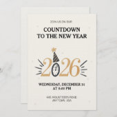 New Year's Eve invitation card 招待状 (正面/裏面)