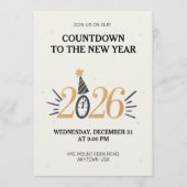 New Year's Eve invitation card 招待状 (正面)