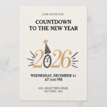 New Year's Eve invitation card