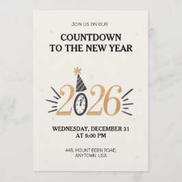 New Year's Eve invitation card 招待状