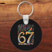 New Years Eve Number 67 Or 67th Birthday Cool Meme キーホルダー (正面)